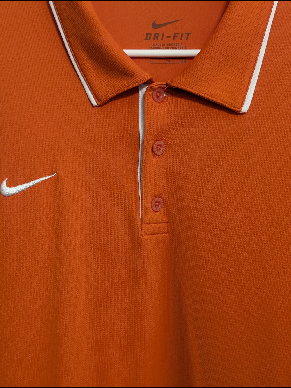 Nike Men’s Dri-FIT Orange Polo Shirt - Size XL EUC - Picture 4 of 13